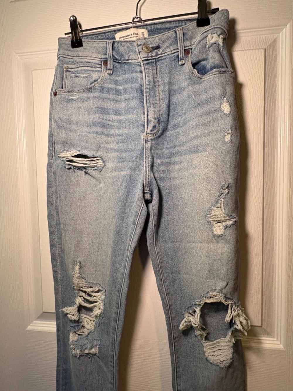 Abercrombie & Fitch High Rise Super Skinny Ankle Jeans Light Wash SIZE 4S